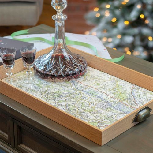 Personalised Map Drinks Tray